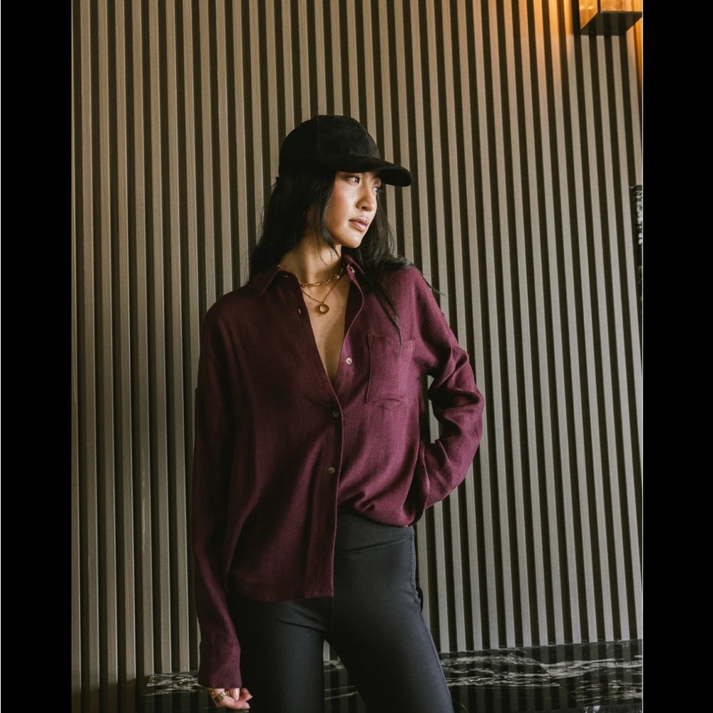 Böhme Burgundy Button-Up Shirt